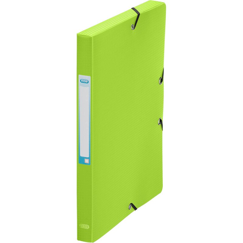 Chemise box plastique Oxford 24 x 32 cm dos 2,5 cm couleurs mode assorties