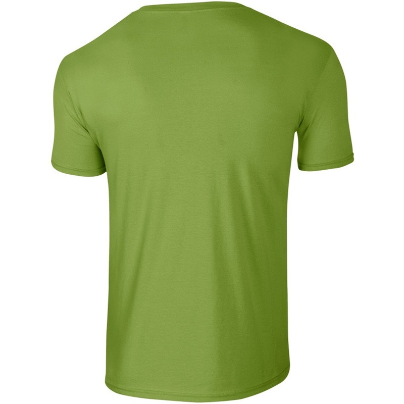 Camiseta básica de manga curta macia, 100% algodão grosso, Gildan