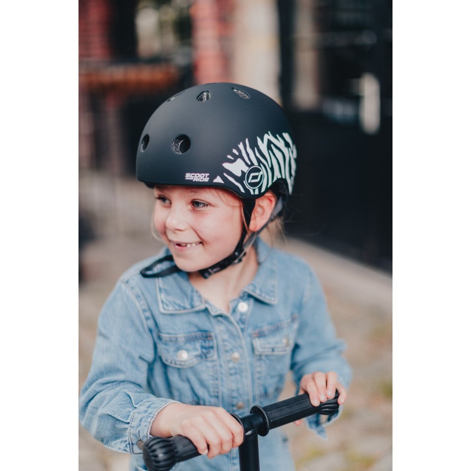 Scoot and Ride - Lifestyle cykelhjelm - Zebra