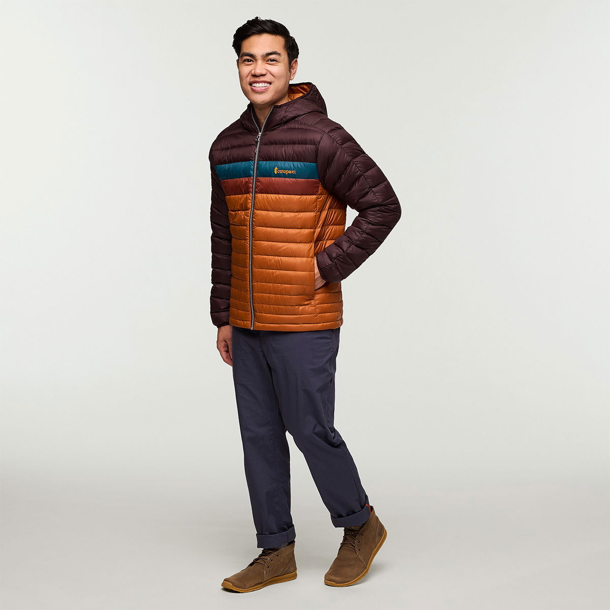 Cotopaxi Fuego Down Hooded dunjakke, herre (Coffee Sienna)
