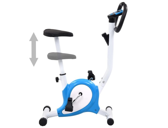 VIDAXL - Vélo d'appartement avec résistance à courroie bleu