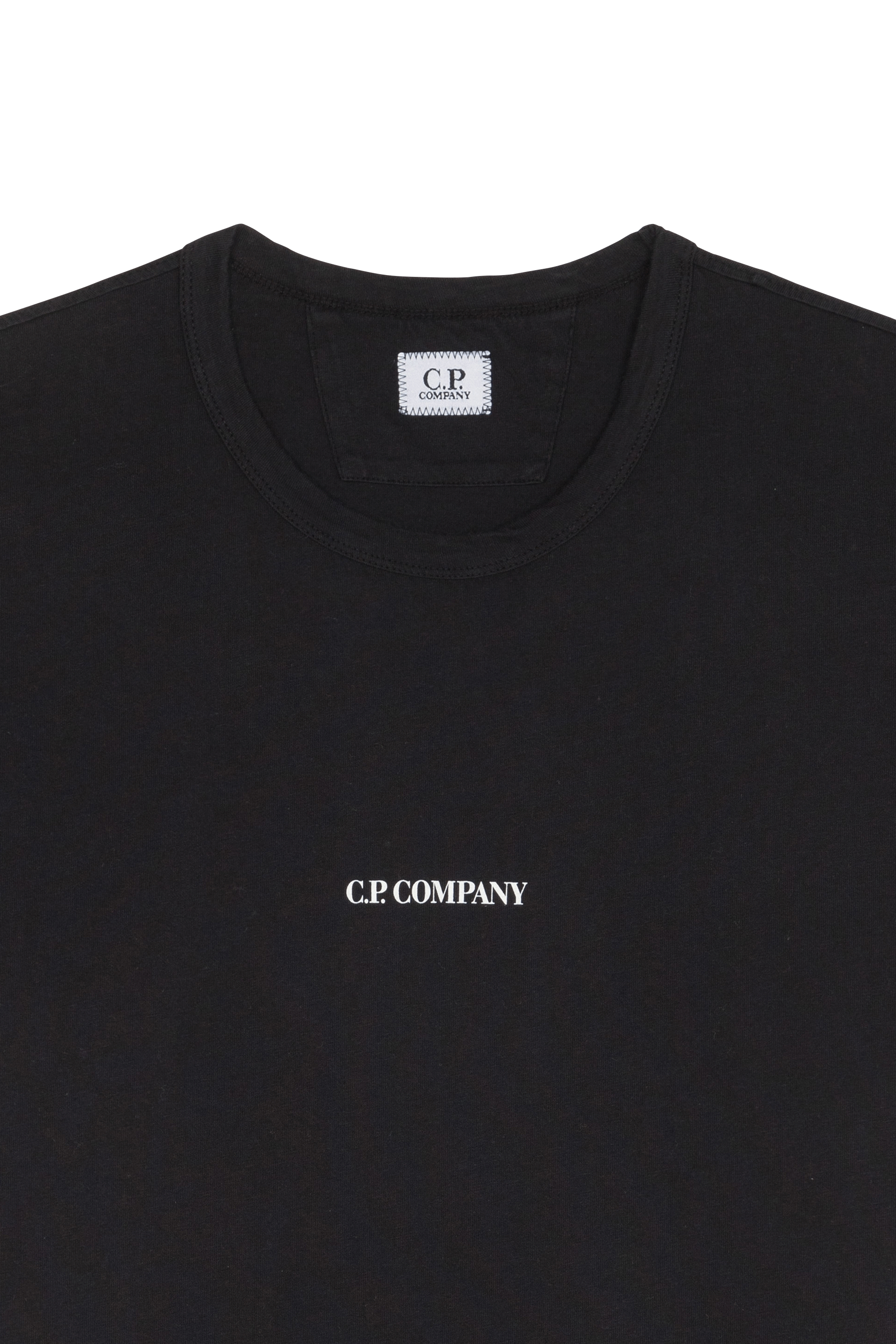 C.P. COMPANY T-shirt  JERSEY GARMENT DYED LOGO Noir