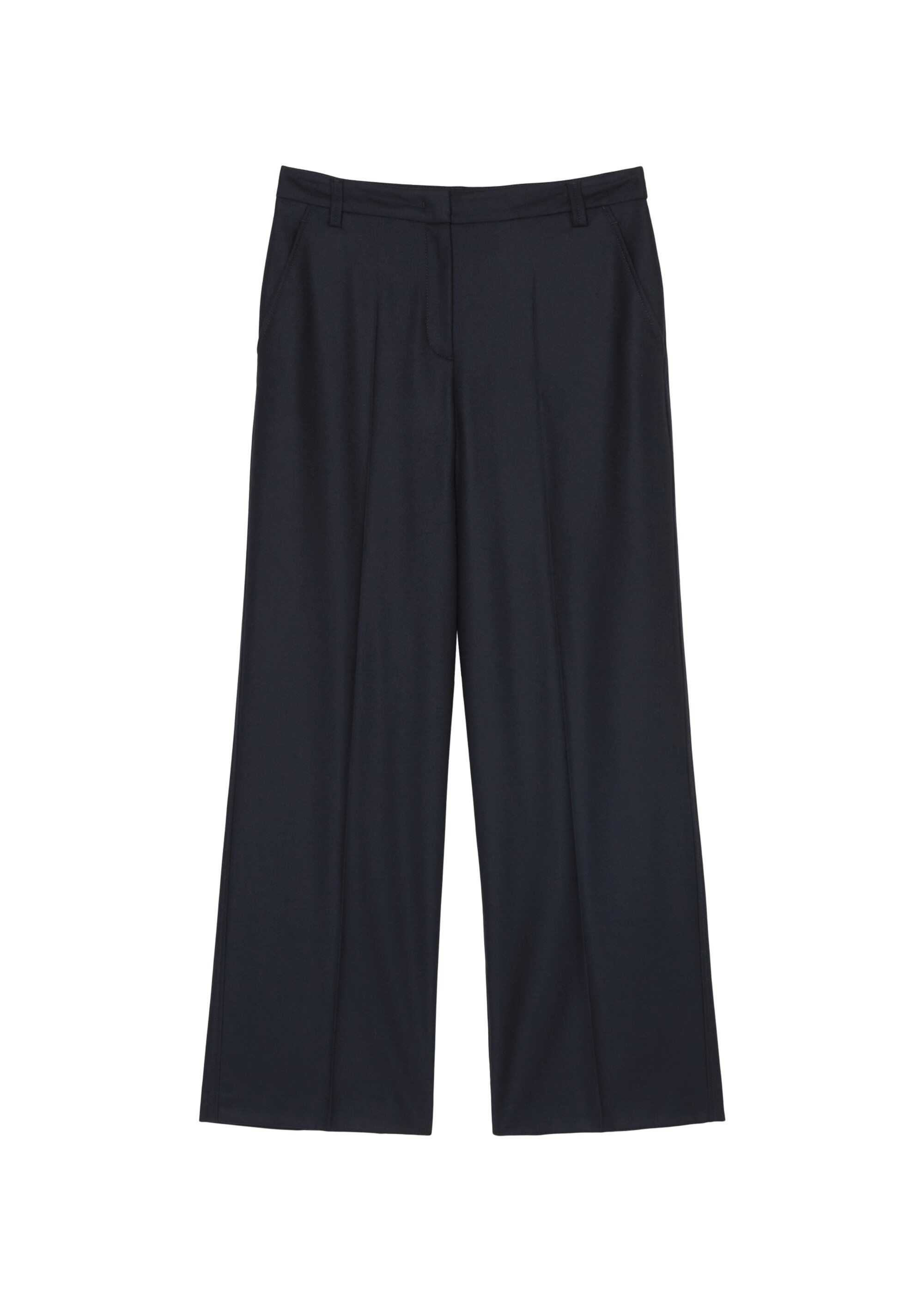 Gerade Hose aus Schurwolle-Mix
