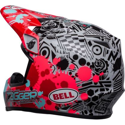 Casque cross Bell MX-9 MIPS TAGGER SPLATTER 2023 - Rouge / Gris
