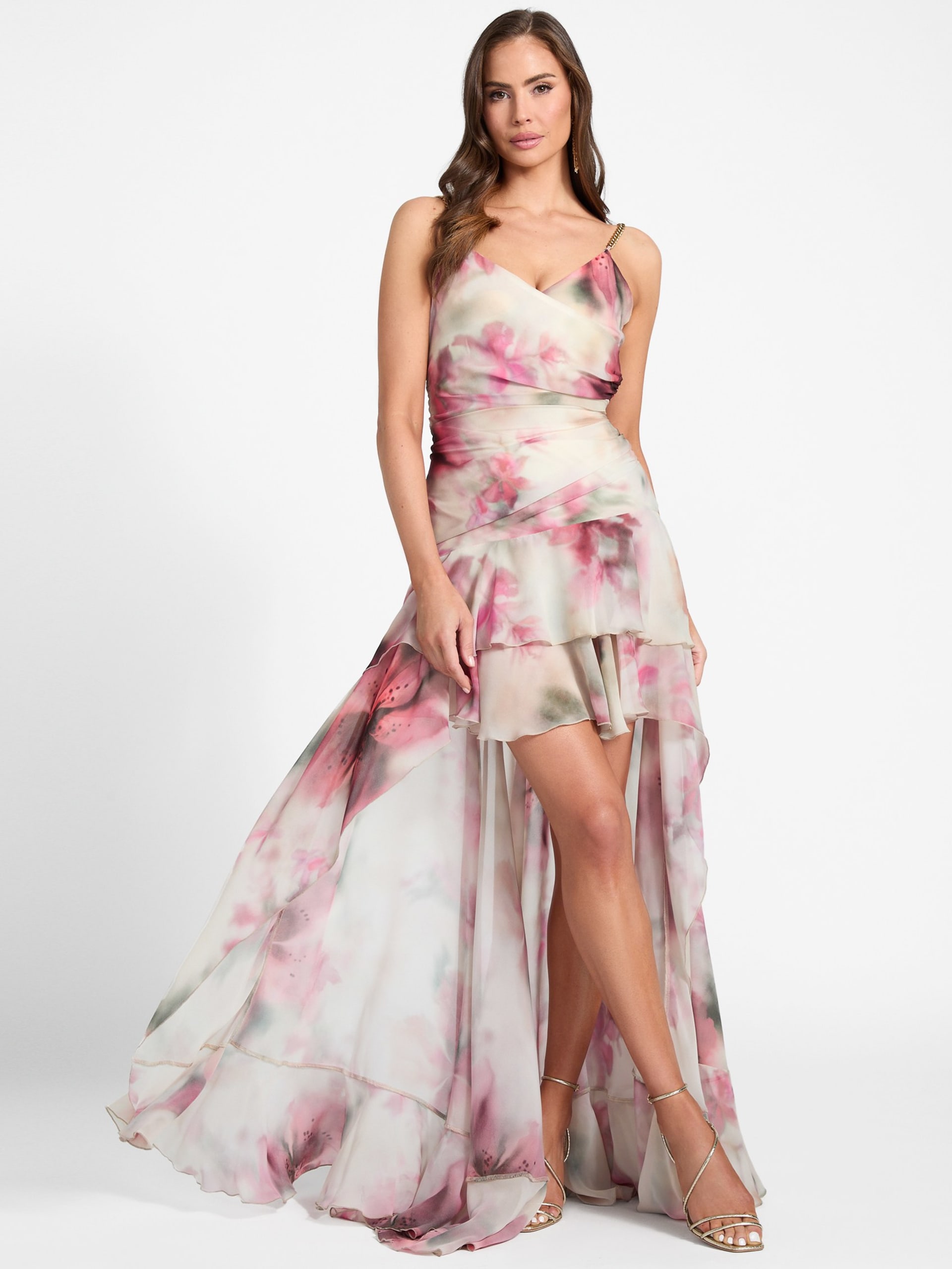 Vestido Eco Kendall Estampado com Barra Assimétrica