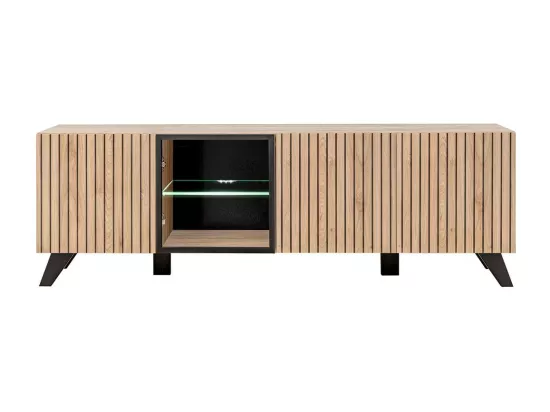 Ensemble de 4 meubles de salon NIELSEN – Chêne et noir