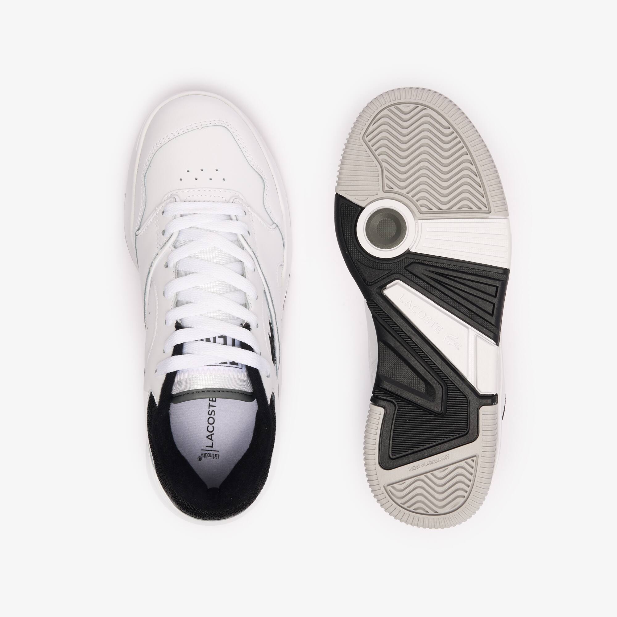 Damen-Sneaker Lineshot aus Leder mit Kontrast-Schuhkragen Sneakers - Weiss - Lacoste - Damen