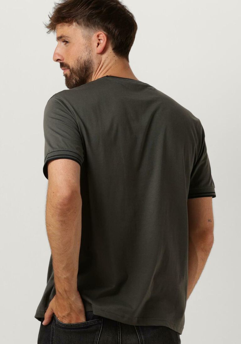 FRED PERRY olijf fred perry t-shirt twin tipped t-shirt