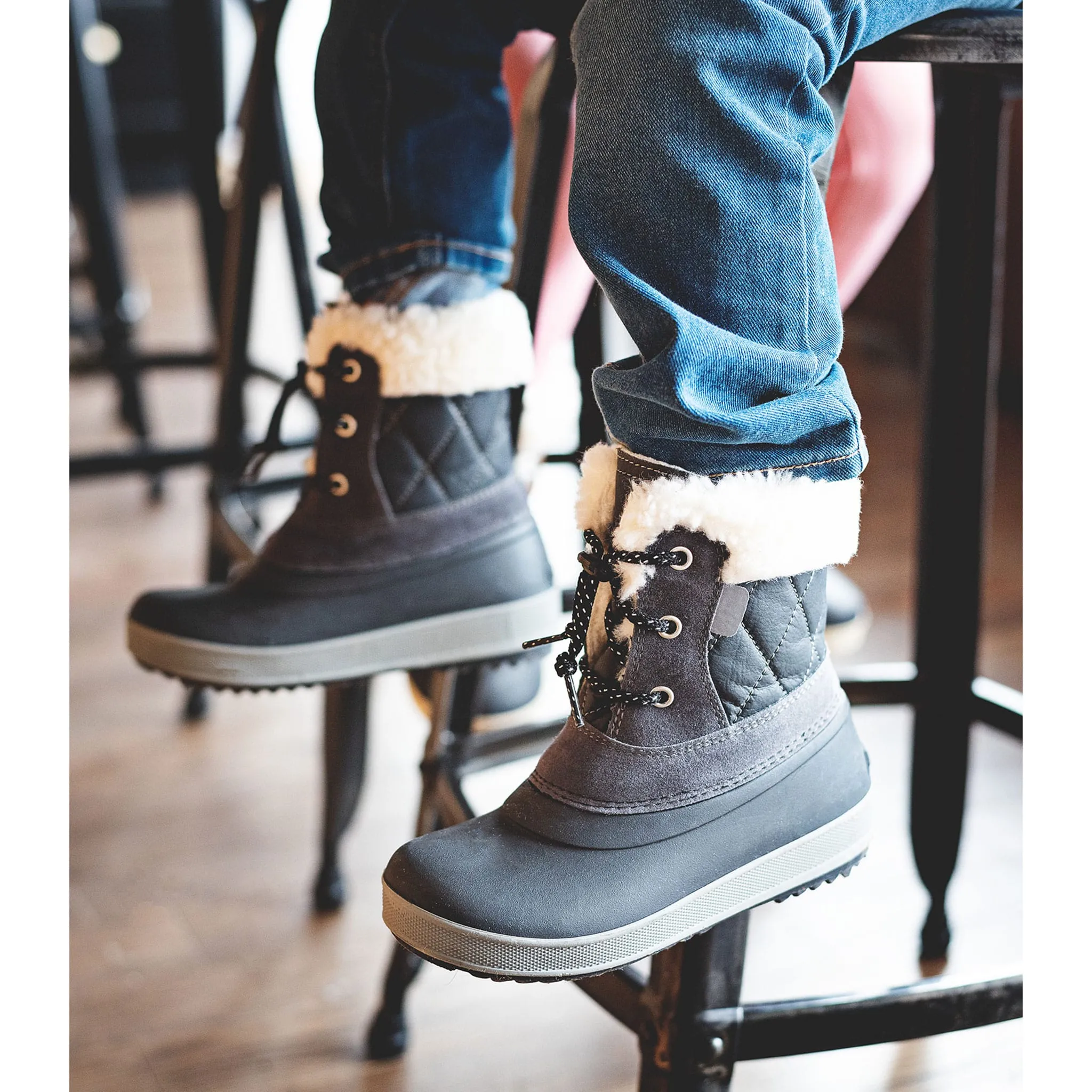 Olang Botte APE Antracite Pointures 29-34