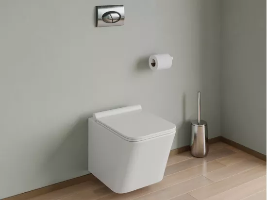 Plaque de commande pour WC avec double touche - Chrome - CERASUS
