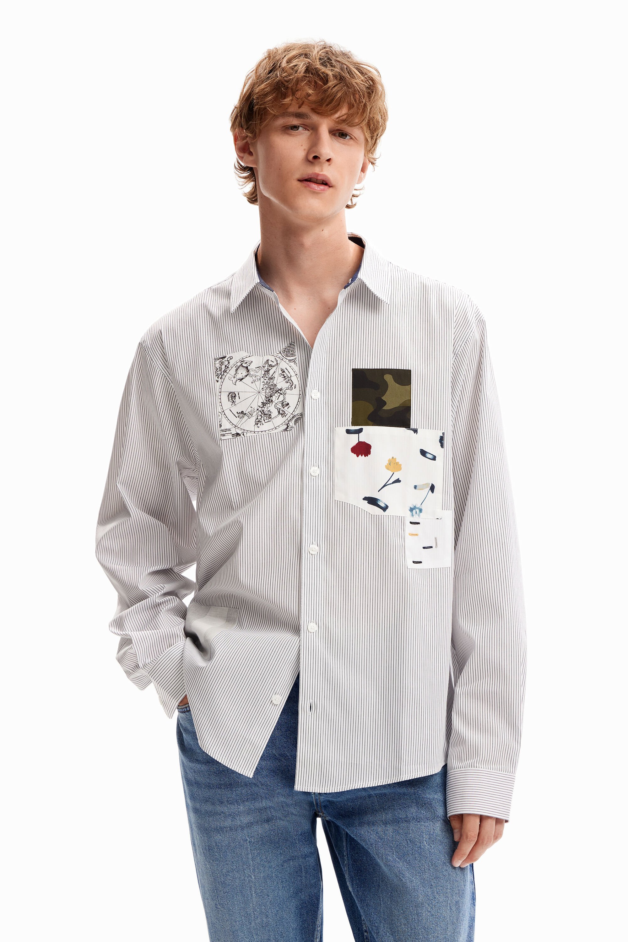 Chemise popeline patchwork
