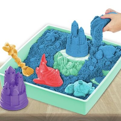 Kinetic Sand Lekesett Sandkasse Blå