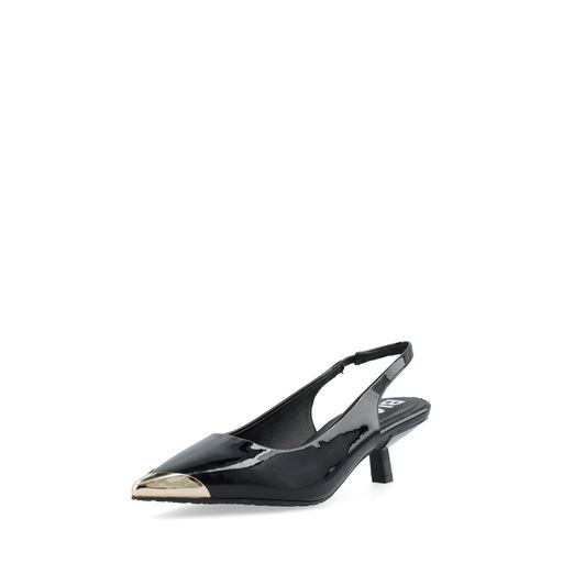 Bianco BIAKristin Kitten Heel Slingback Sko, Black Gold, 39