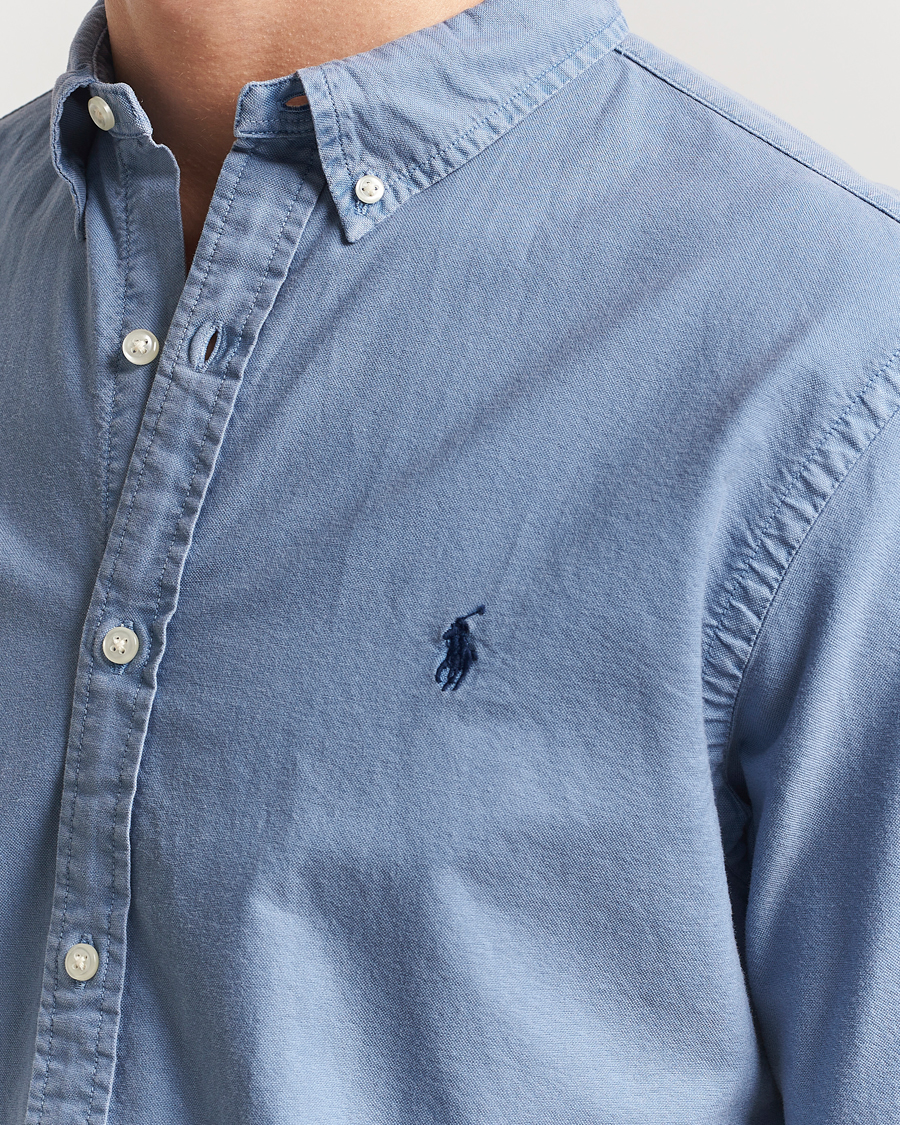 Polo Ralph Lauren Slim Fit Garment Dyed Oxford Shirt Channel Blue