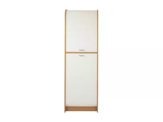 Grand meuble colonne de cuisine micro onde bois clair et blanc Nantes