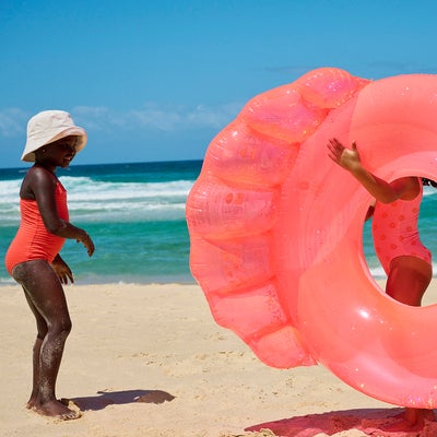 SUNNYLiFE Luxe Badering, Shell Neon Coral