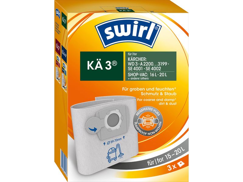 Swirl Staubfilterbeutel KA 3.0 3 Stück Staubfilterbeutel