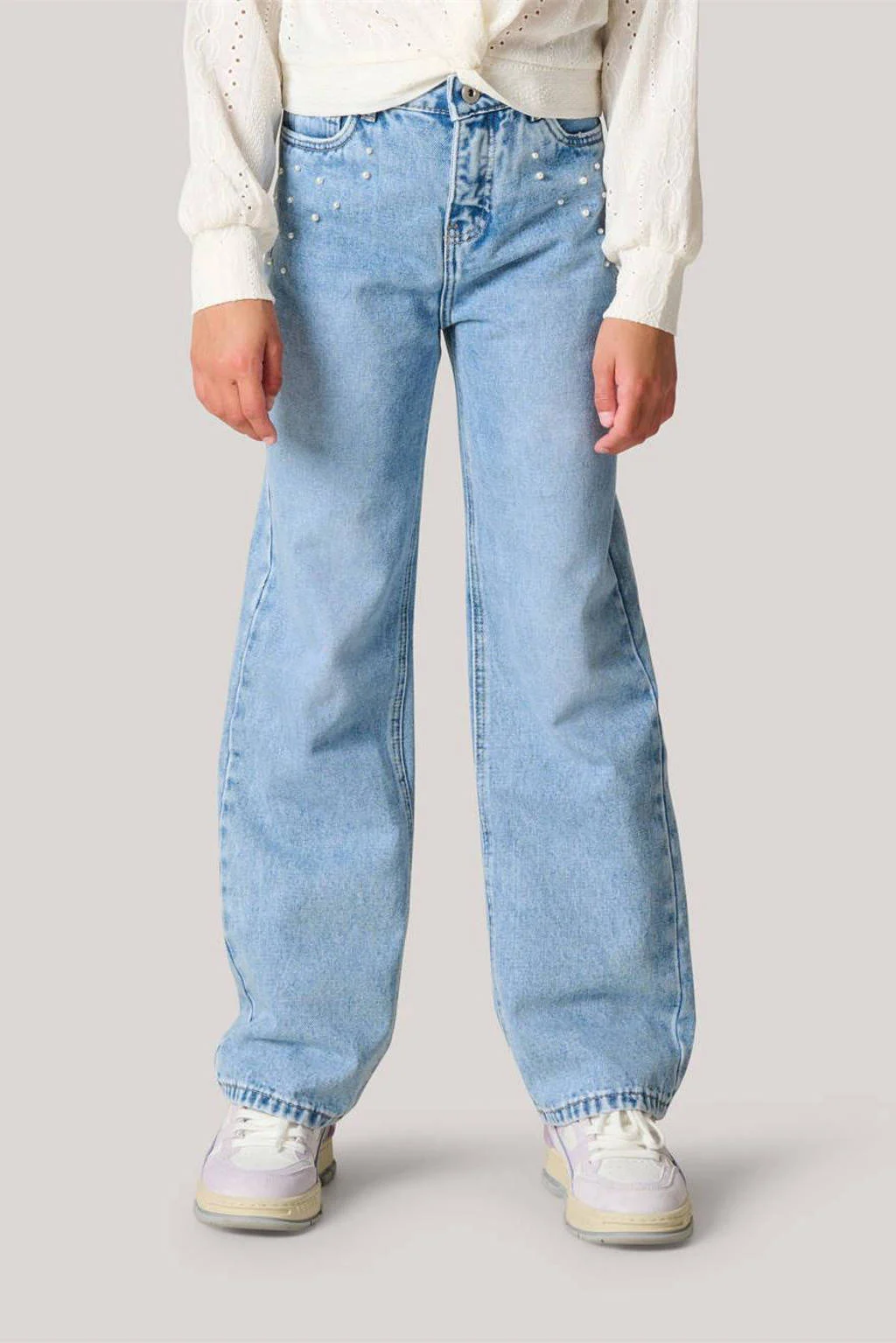 Shoeby wide leg jeans medium blue denim