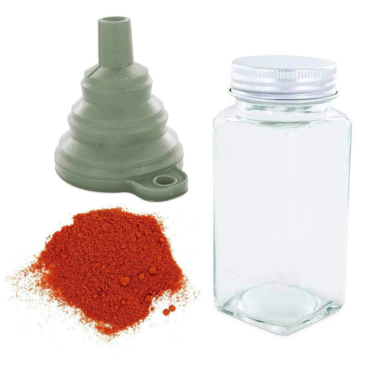 Flacon à épices poudreur + entonnoir + paprika fumé 40 g Aromandise