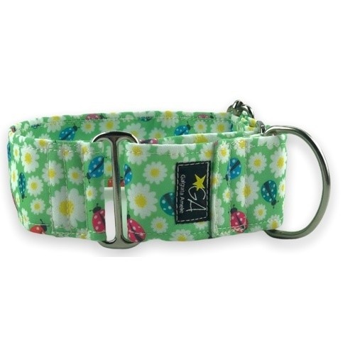 Coleira Martingale Galguita Amelie para cães. Joaninha