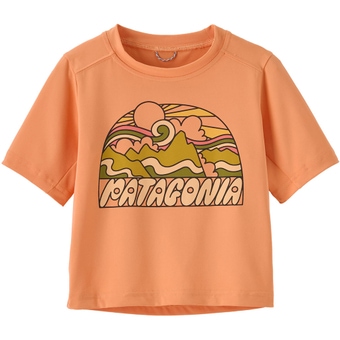Patagonia Baby Cap Silkweight T-Shirt Fitz Roy Rays: Heirloom Peach Kinder