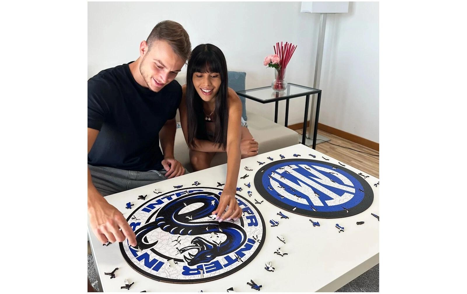 Puzzle »Iconic FC Inter Mailand – Logo mit Schlange« Holzart: Birke (Herkunftsland: China)
