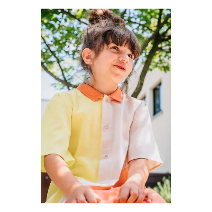 Bonnie & The Gang Robe T-shirt Willa Coton Bio | Jaune