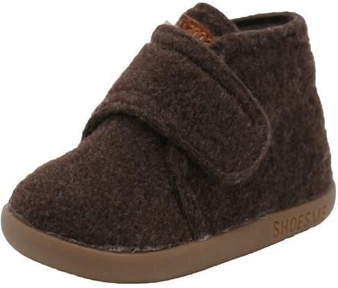 Shoesme Donkerbruin Vilten Slofje Baby Slofjes Unisex Dark Brown