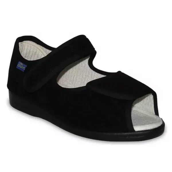 Sapatos de uso temporário Dr. Comfort Chut, algodão, tamanho 43, pretos