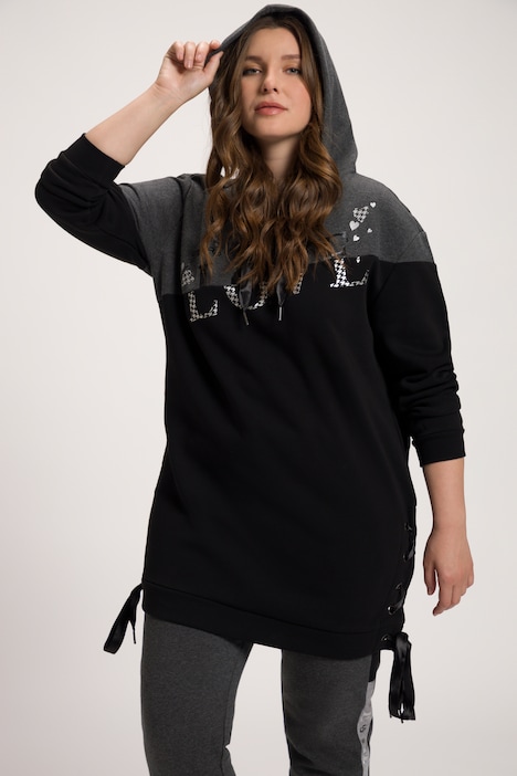Long-Sweater, LOVE, Kapuze, Langarm, Hoodie