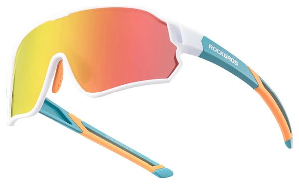 Lunettes de vélo polarisées Rockbros pour enfants de 8 à 14 ans - vert