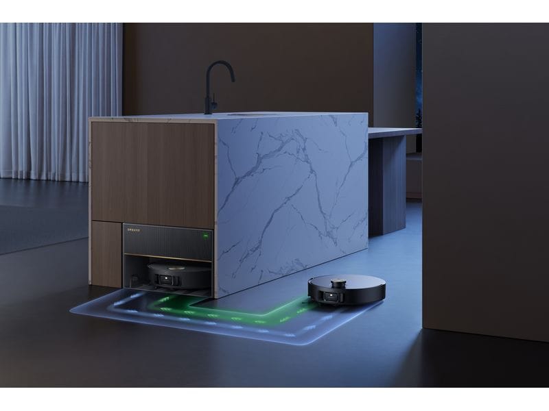Dreame Saug- und Wischroboter X50 Master Schwarz Roboter-Staubsauger und Mop mit automatischem Wasserauffüllen und Entleeren