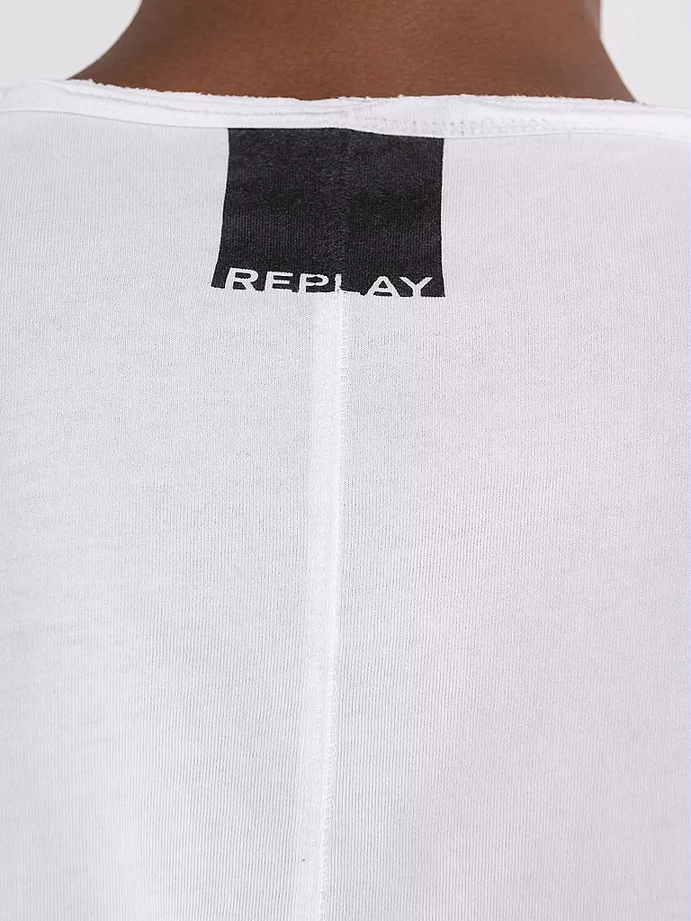 REPLAY Langarmshirt  weiss