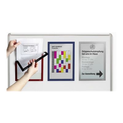 Durable Duraframe Magnetic - 5 Cadres d'affichage magnétiques - A4 - bleu - pour surfaces métalliques