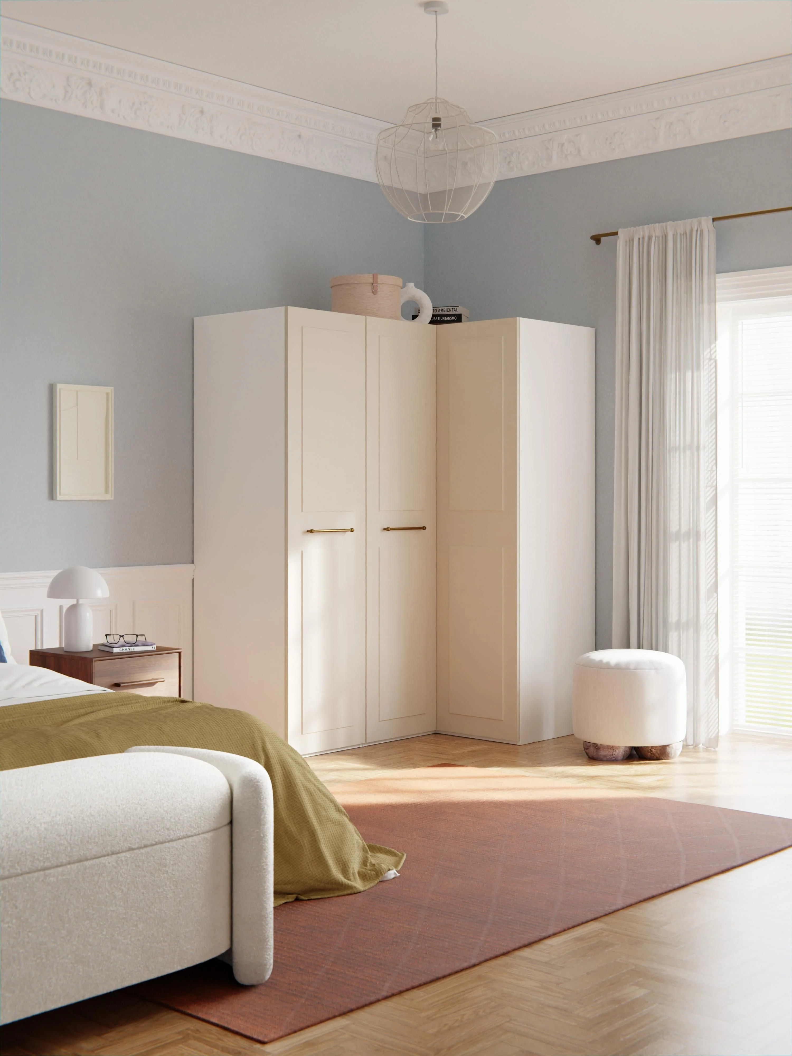 Modulaire hoekkast Charlotte, 165 cm breed, diverse varianten