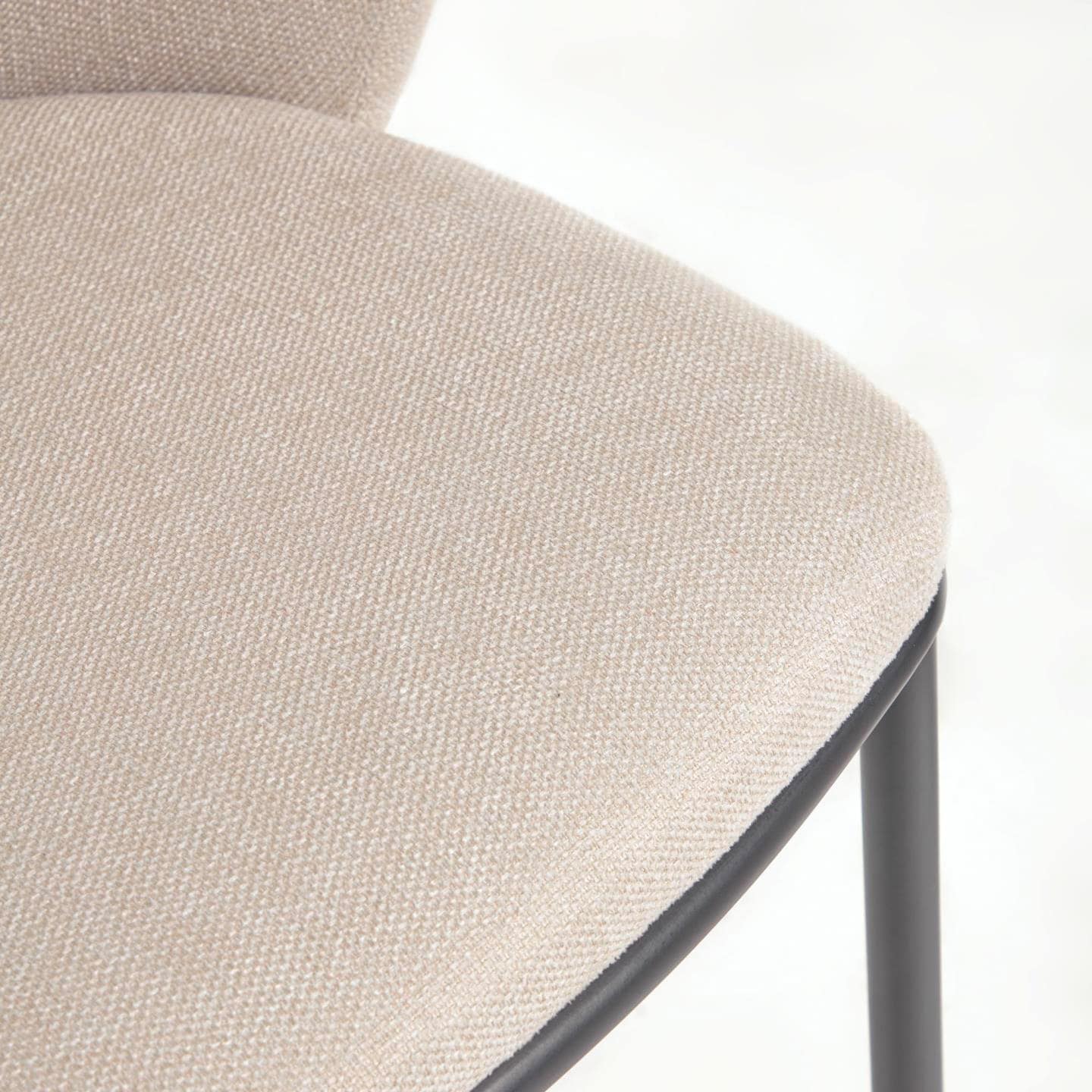 Kave Home Barhocker CESILIA Chenille beige/schwarz