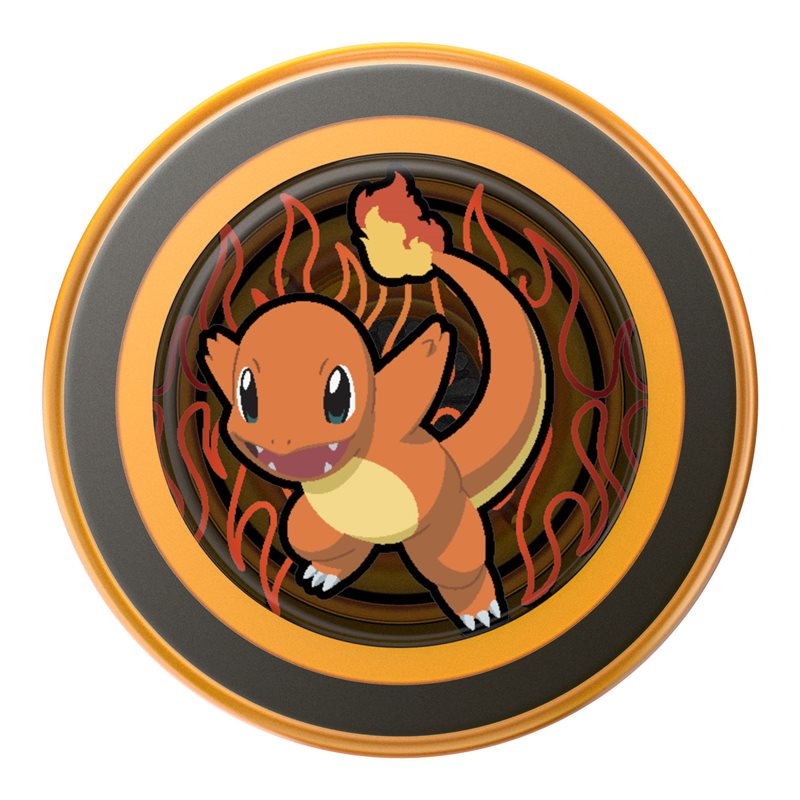 PopGrip MagSafe Round Finger Griff Halterung (Austauschbarer Top) für Apple iPhone (113192) - Pokémon Charmander Flame