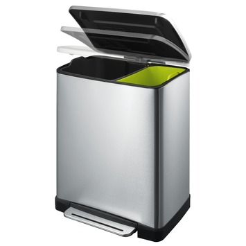 EKO Pedaalemmer E-Cube RVS 10+9 Liter