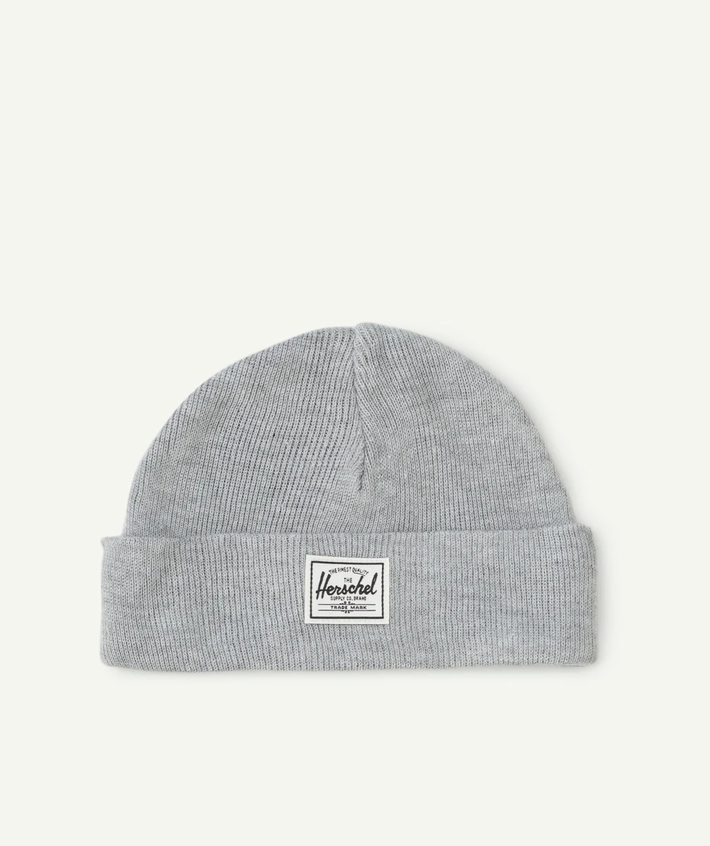 HERSCHELBONNET BÉBÉ ELMER BEANIE EN MAILLE GRIS CLAIR