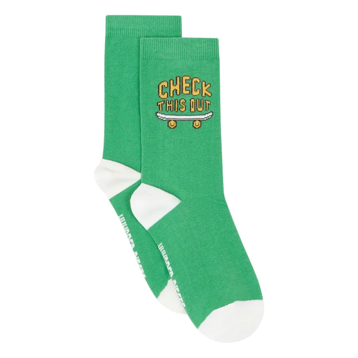 Hundred Pieces Chaussettes Check This Out | Blanc