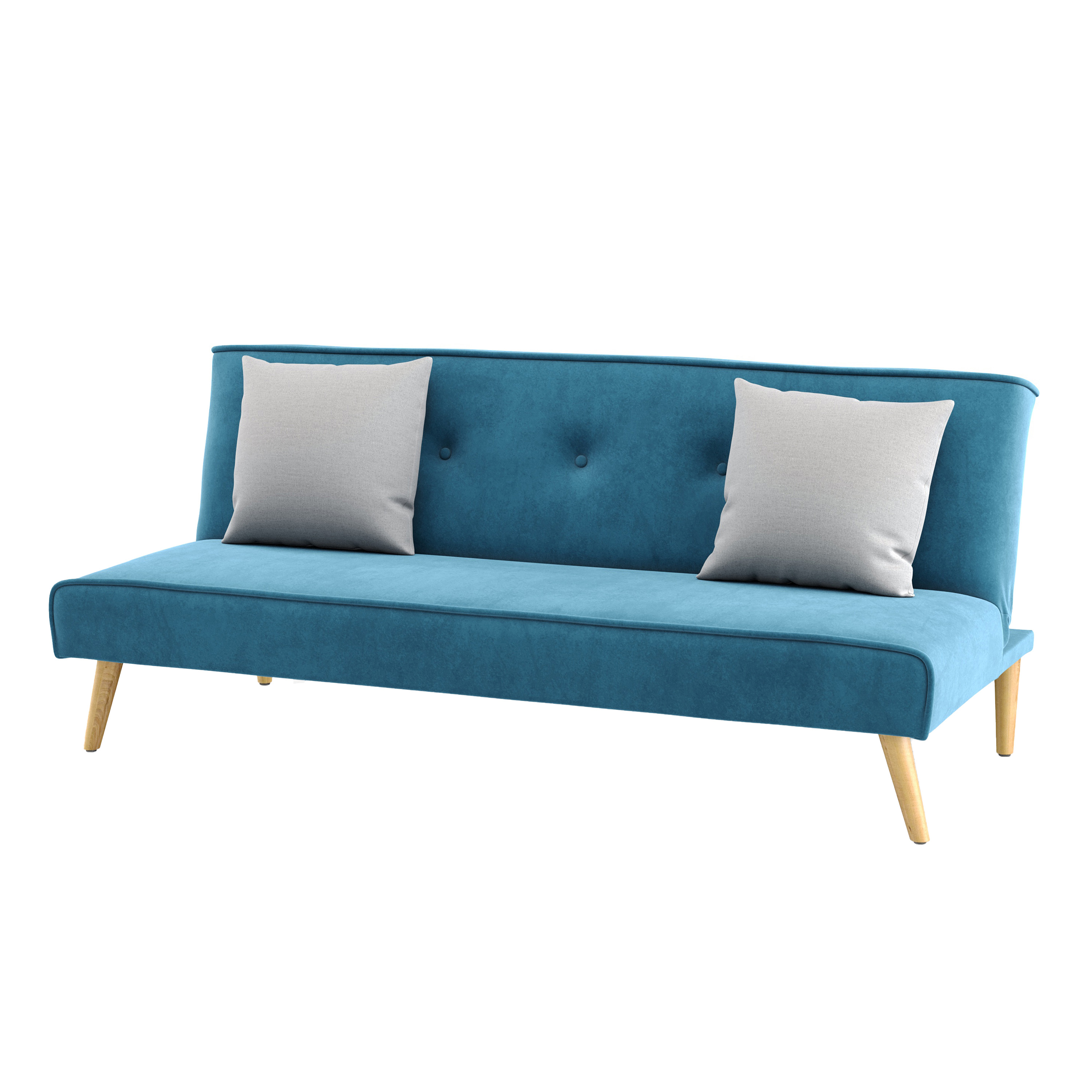 Schlafsofa Samt LEA türkis