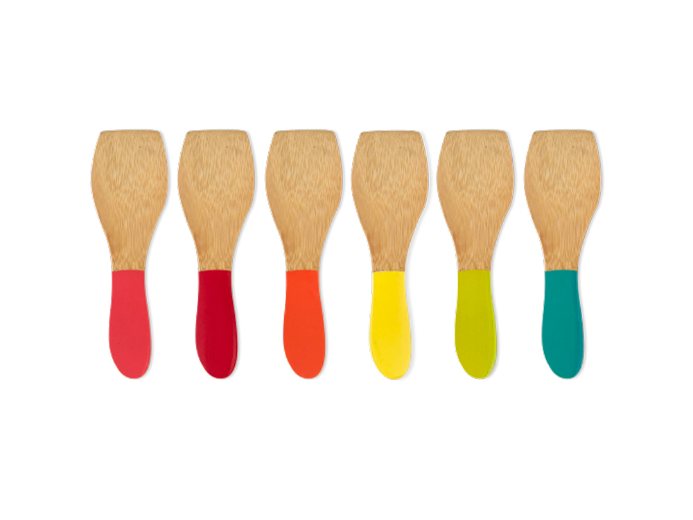 Spatules à raclette en bambou Pebbly