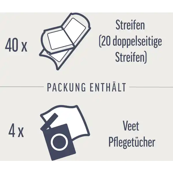 PURE Kaltwachsstreifen Beine & Körper, sensible Haut
