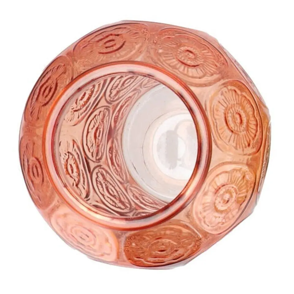 DK Design boeket vaas Circle - glas - oranje - 15 x 25 cm