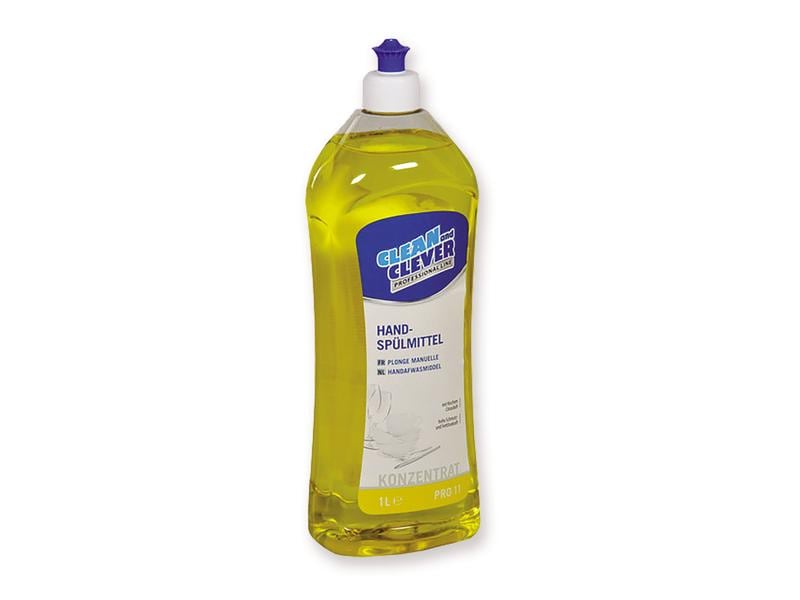 Clean and Clever Handspülmittel PRO 11 8 x 1 l Spülmittel für sauberes Besteck und glänzende Teller, Tassen und Gläser