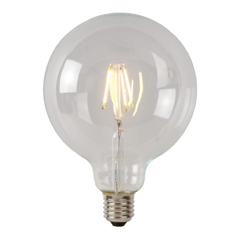 Lucide G125 LED lichtbron E27 5W 2700K transparant dimbaar