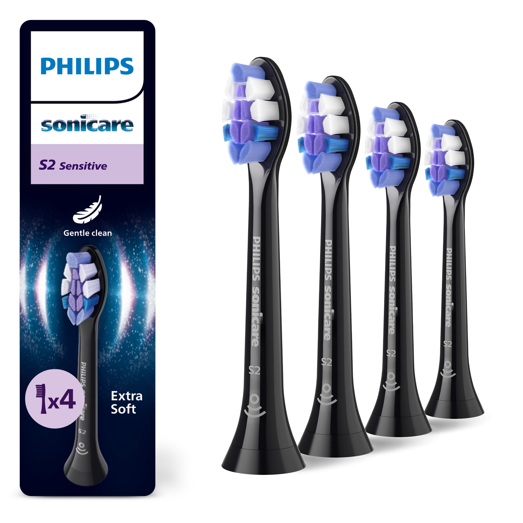 Philips Sonicare Aufsteckbürsten »S Sensitive« für empfindliche Zähne und Zahnfleisch, für jedes Sonicare Handstück