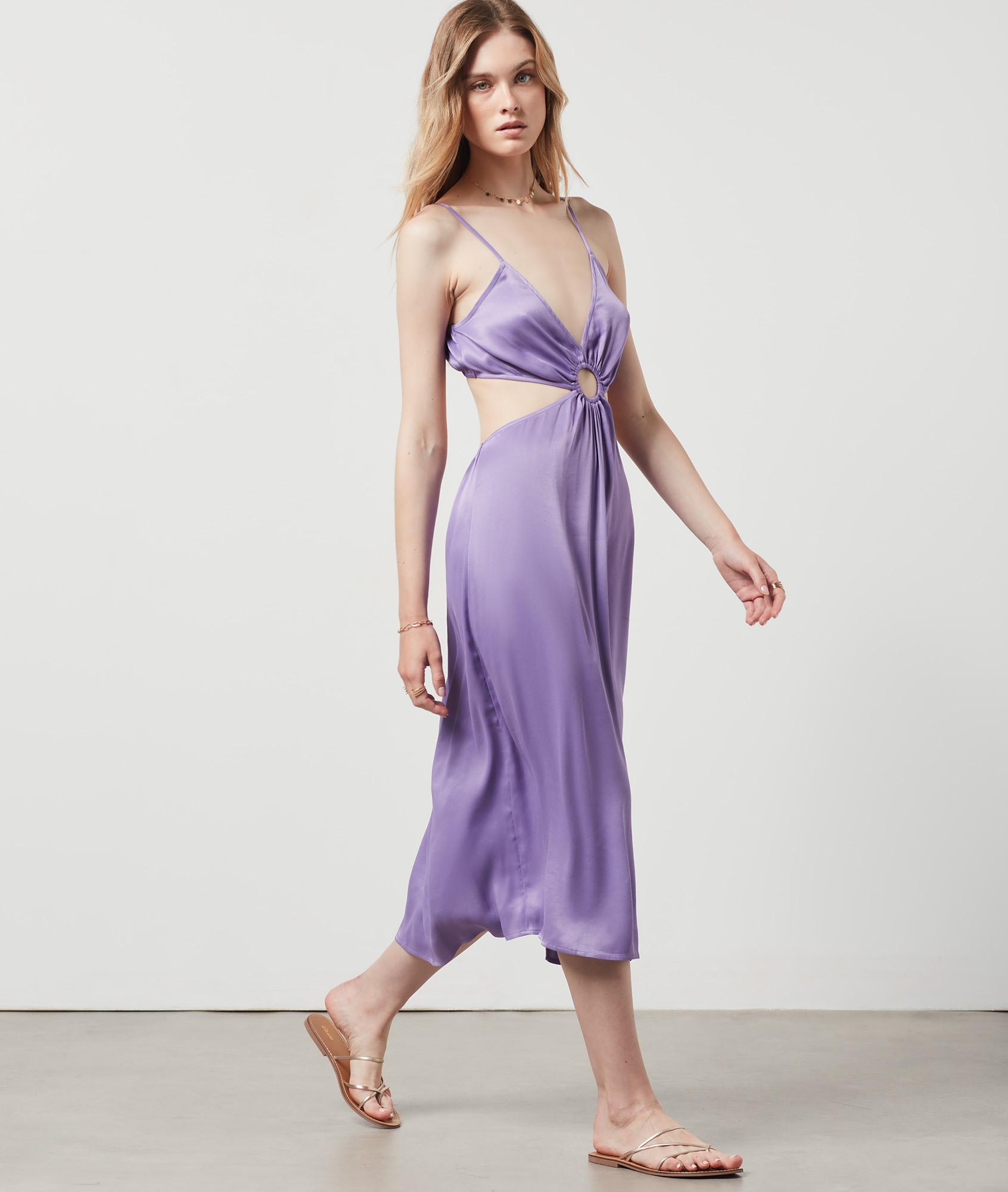 Robe longue asymétrique