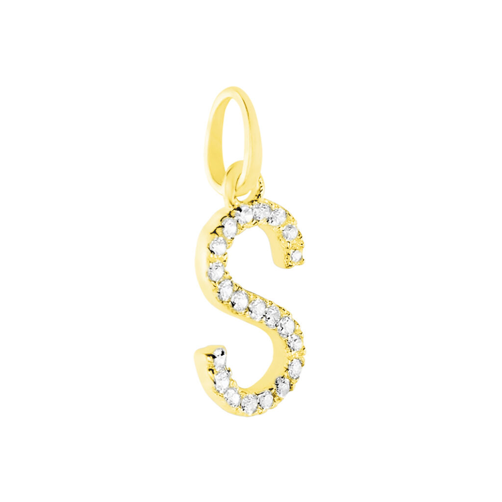 Pendentif Klementine Or Jaune Oxyde De Zirconium