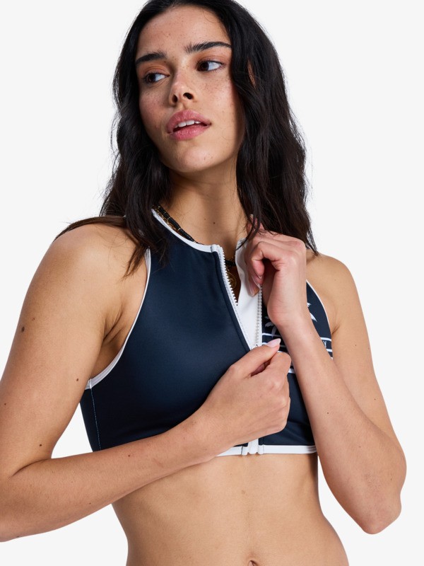 The Retro Essentials Crop Top Haut de bikini crop-top Noir Femme